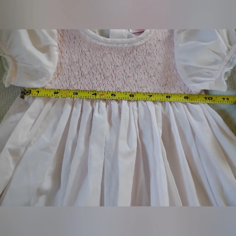 Petit Ami Baby Girl Pink Smocked Dress 3m Bishop Vintage Style Elegant Feminine